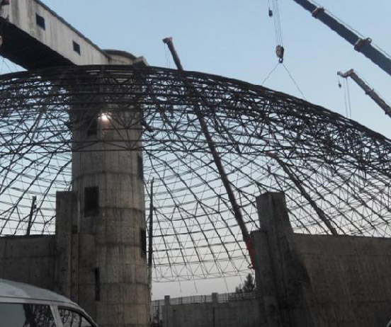 镇江网架分条或分块安装法